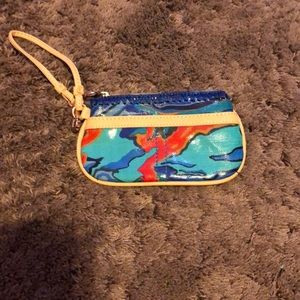 Sakroots watercolor wristlet